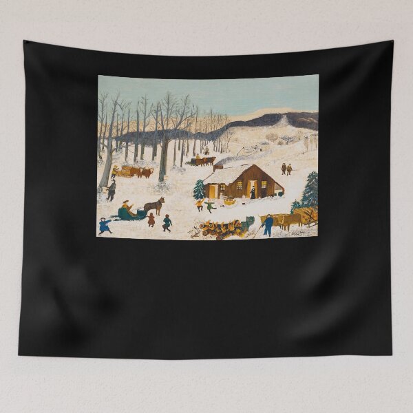 Item preview, Anna Mary Robertson Grandma Moses Sugaring Off American Folk Art Poster designed and sold by tinerziseiderk.
