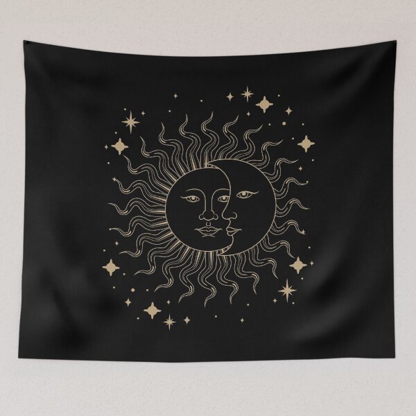 Item preview, Celestial Bodies Sun Moon Boho Aesthetic Astrology designed and sold by bestshirtdesign.