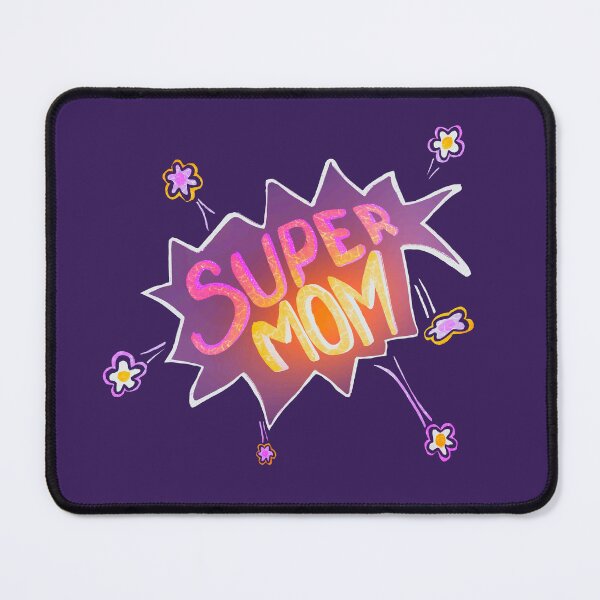 Aperçu de l'œuvre Super maman néon coloré lettrage à la main créée et vendue par OneLook.