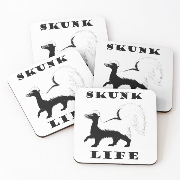Item preview, Skunk Life (black on white version) designed and sold by NinGaui.