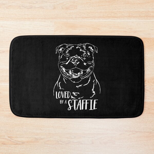 Item preview, Loved by a Staffie Staffordshire Bull Terrier Dog Quote designed and sold by dogarts.