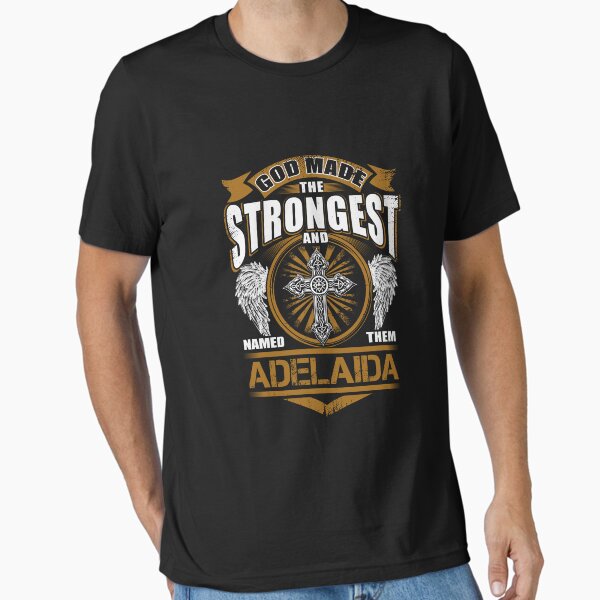 Vista previa del artículo con la obra «Camiseta con el nombre de Adelaida: Dios encontró el más fuerte y los nombró Camiseta con el artículo de regalo de Adelaida», diseñado y vendido por celiagomez456.