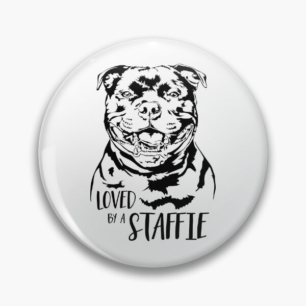 Item preview, Loved by a Staffie Staffordshire Bull Terrier Dog Quote designed and sold by dogarts.