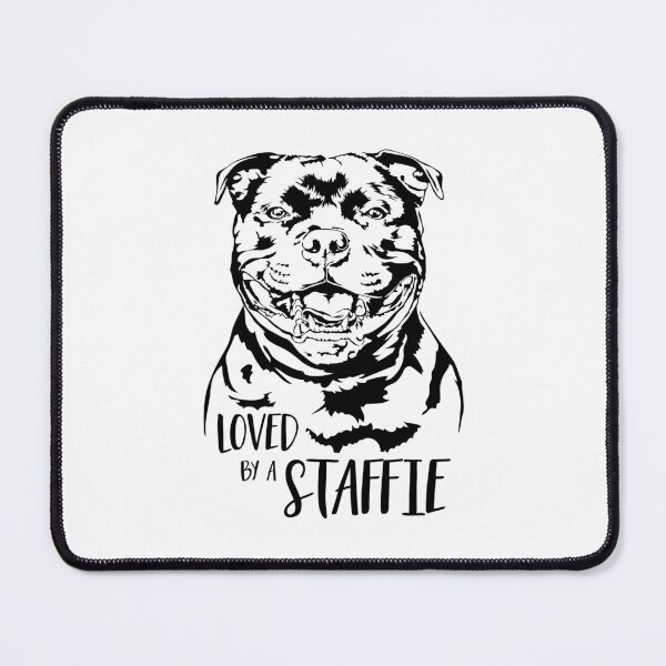 Item preview, Loved by a Staffie Staffordshire Bull Terrier Dog Quote designed and sold by dogarts.