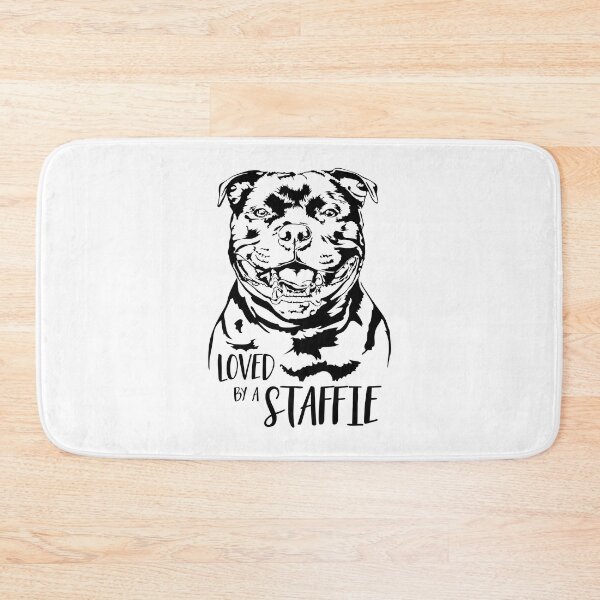 Item preview, Loved by a Staffie Staffordshire Bull Terrier Dog Quote designed and sold by dogarts.