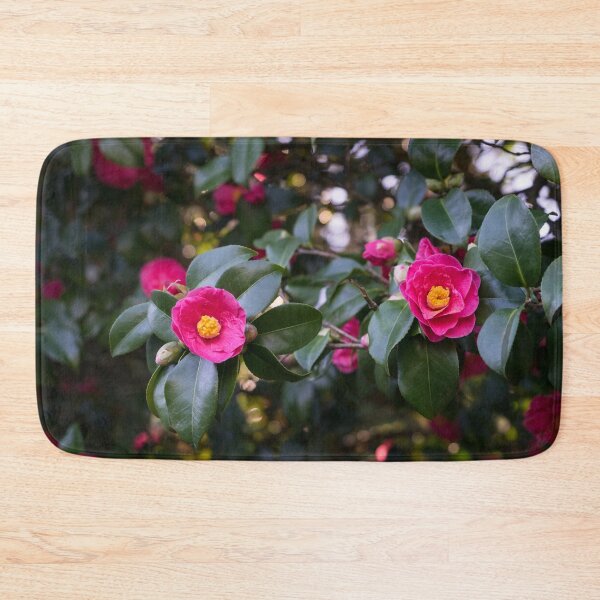 Item preview, Hot Pink Camellias Glowing in the Shade designed and sold by Georgia Mizuleva.