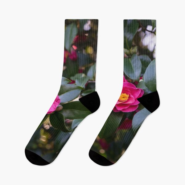 Item preview, Hot Pink Camellias Glowing in the Shade designed and sold by Georgia Mizuleva.