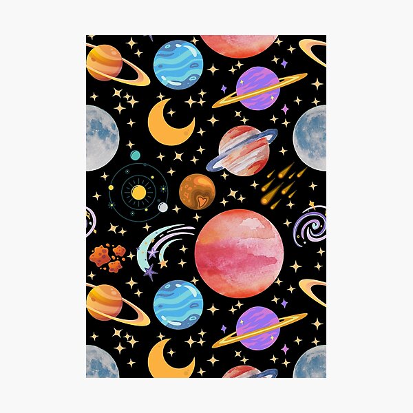 Item preview, Space - Planets Moons and Stars designed and sold by humnoo.