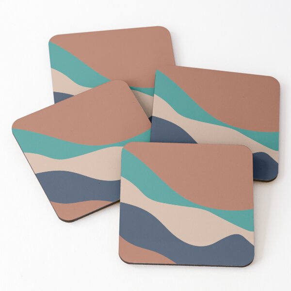 Item preview, Wave pattern Blue Coffee designed and sold by AlexandraNN.