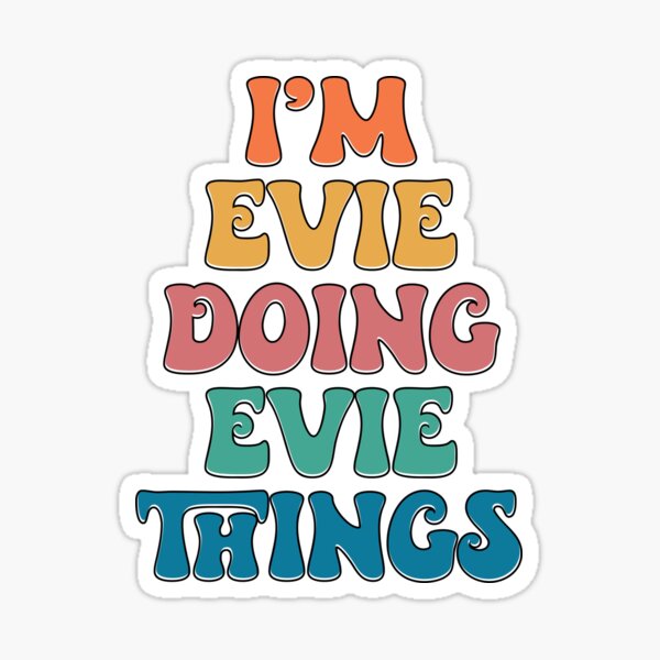 Vista previa del artículo con la obra «Evie Funny Retro First Name», diseñado y vendido por Americandude.