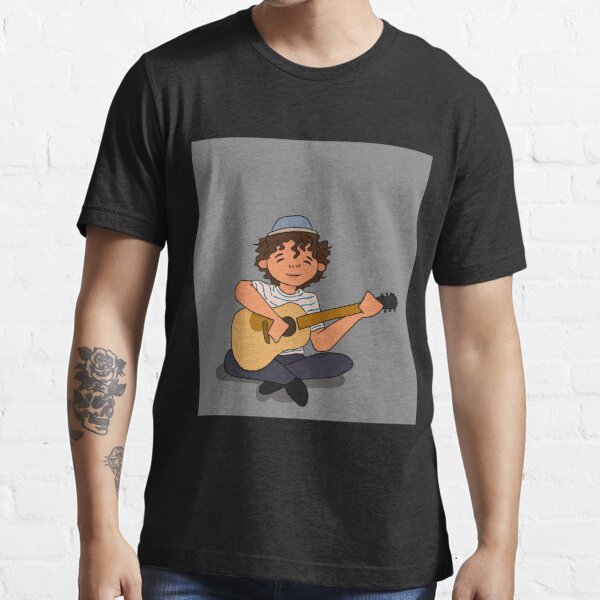 Smiling Boy With Hat Playing The Guitar Sleeveless Top Essential T-Shirt