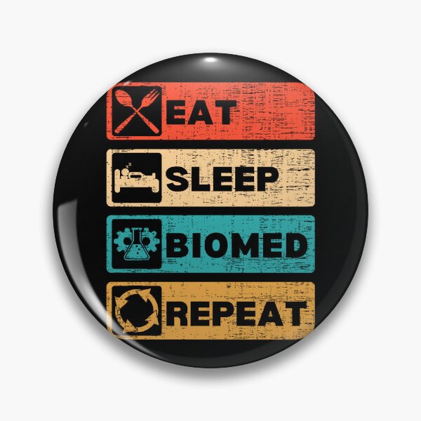 Item preview, Medical Engineering BME Biomedical Bio-med Science Vintage Retro Sunset Eat Sleep Bio Med Repeat designed and sold by retrodesigner14.