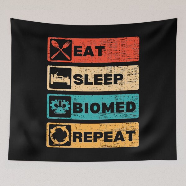 Item preview, Medical Engineering BME Biomedical Bio-med Science Vintage Retro Sunset Eat Sleep Bio Med Repeat designed and sold by retrodesigner14.