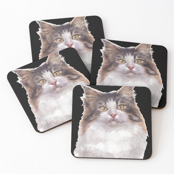 Item preview, Norwegian Forest Ca  Watercolor Art Norwegian Cat 51 designed and sold by whirrywacristeu.