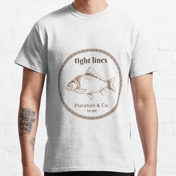 Tight Lines Fly Fishing Adult Unisex T-Shirt - The Painting Pony