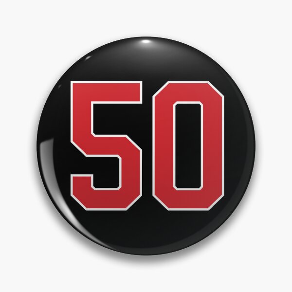 Item preview, Sports Number 50, red black color lucky sport fifty designed and sold by ArtIsParty.