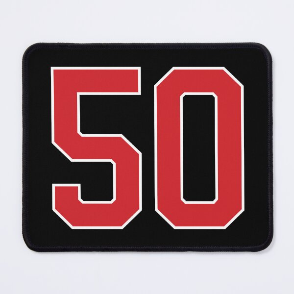 Item preview, Sports Number 50, red black color lucky sport fifty designed and sold by ArtIsParty.