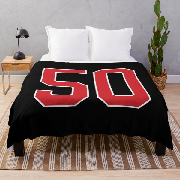 Item preview, Sports Number 50, red black color lucky sport fifty designed and sold by ArtIsParty.