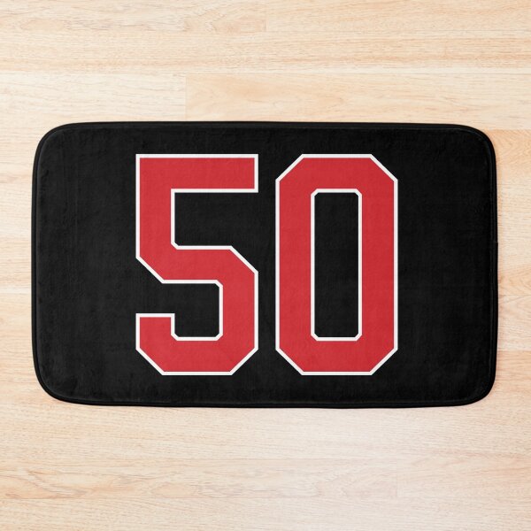Item preview, Sports Number 50, red black color lucky sport fifty designed and sold by ArtIsParty.