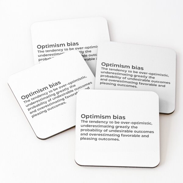 Item preview, Optimism bias black designed and sold by EdimQuotes.