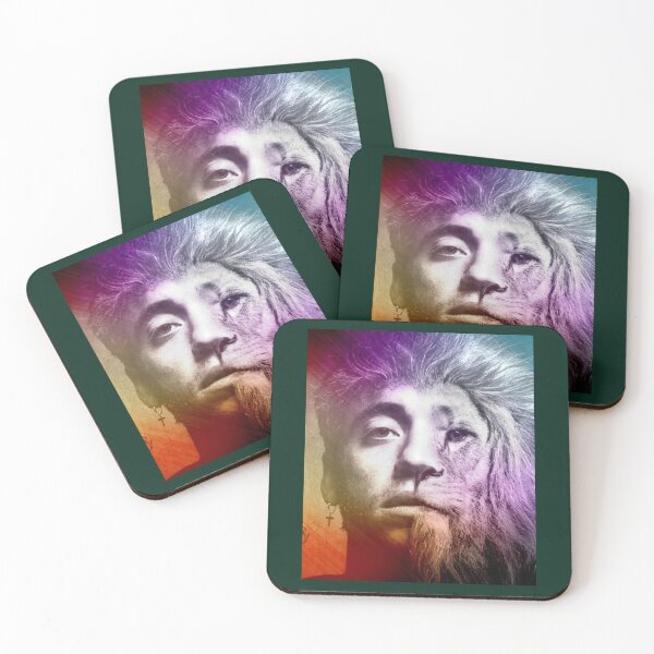 Item preview, Paulo Londra MULTICOLOR GRUNGE  EFFECT LION FACE DESIGN   designed and sold by CHIKIPUMcif.