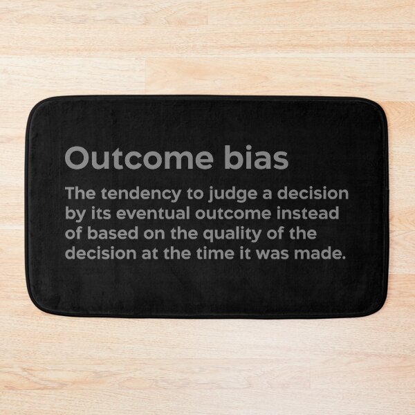 Item preview, Outcome bias grey designed and sold by EdimQuotes.