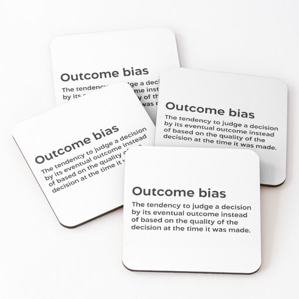 Item preview, Outcome bias black designed and sold by EdimQuotes.