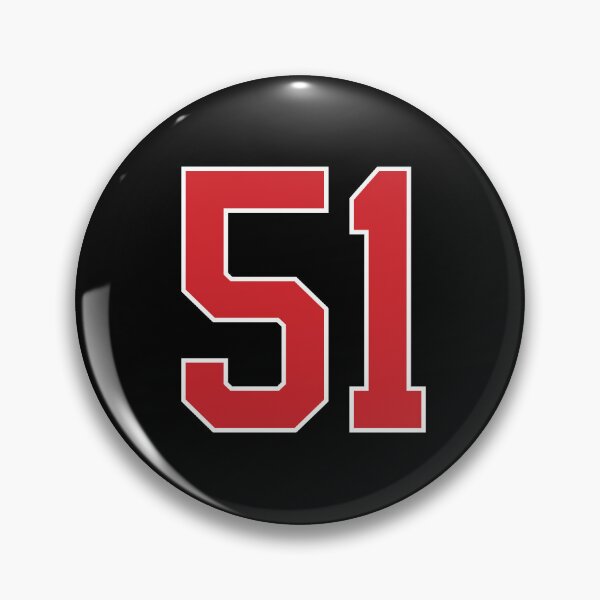 Item preview, Sports Number 51, red black color lucky sport fifty one designed and sold by ArtIsParty.