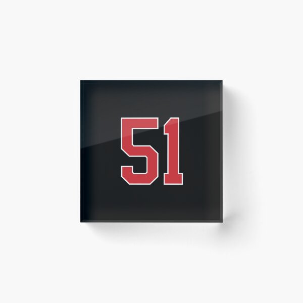Item preview, Sports Number 51, red black color lucky sport fifty one designed and sold by ArtIsParty.
