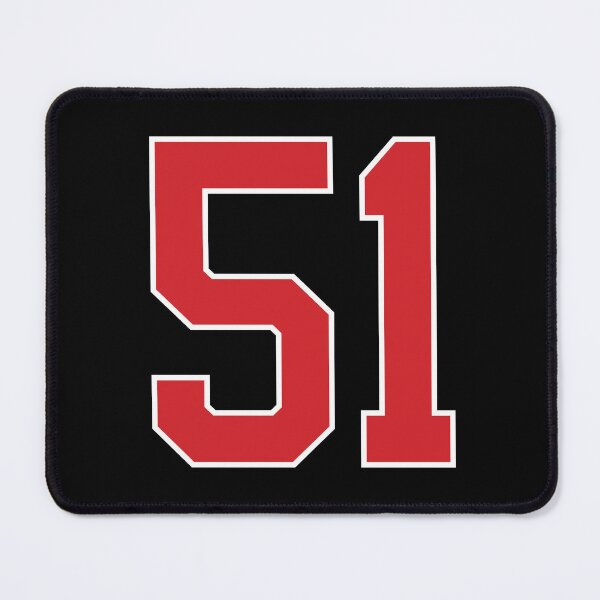 Item preview, Sports Number 51, red black color lucky sport fifty one designed and sold by ArtIsParty.
