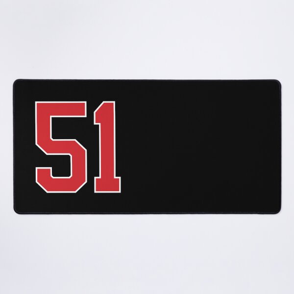 Item preview, Sports Number 51, red black color lucky sport fifty one designed and sold by ArtIsParty.