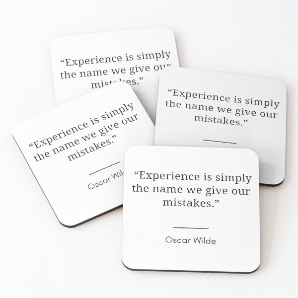 Item preview, Copy of  “Experience is simply the name we give our mistakes.”- Oscar Wilde designed and sold by Dominous46.