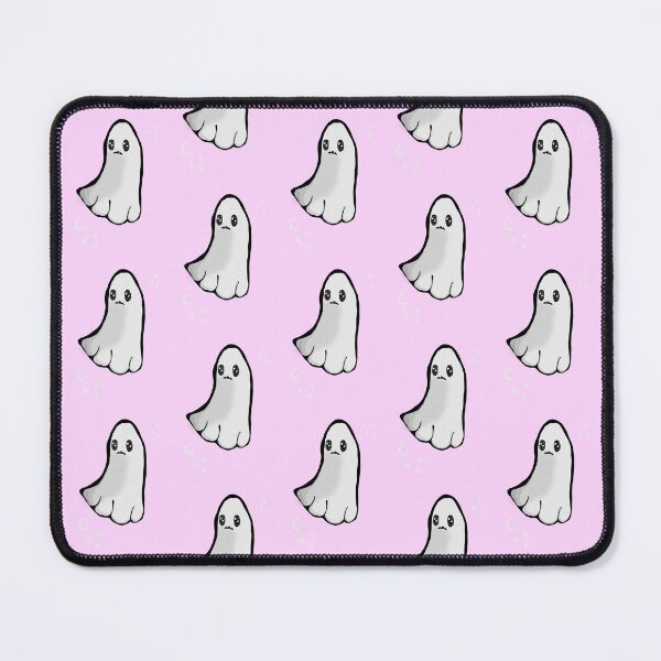 Item preview, Pastel Pink Background Cute spooky ghost designed and sold by DemonicGloom.
