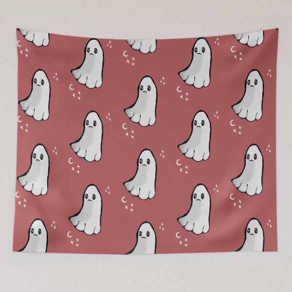 Item preview, Amber Background Cute spooky ghost  designed and sold by DemonicGloom.