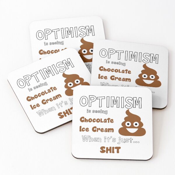Item preview, Optimism funny quote designed and sold by 4You4U.