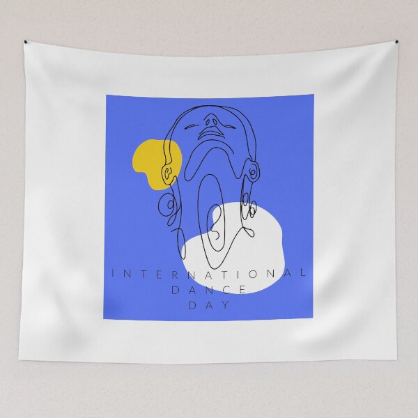 Item preview, International dance day design blue background designed and sold by M-Infinite.
