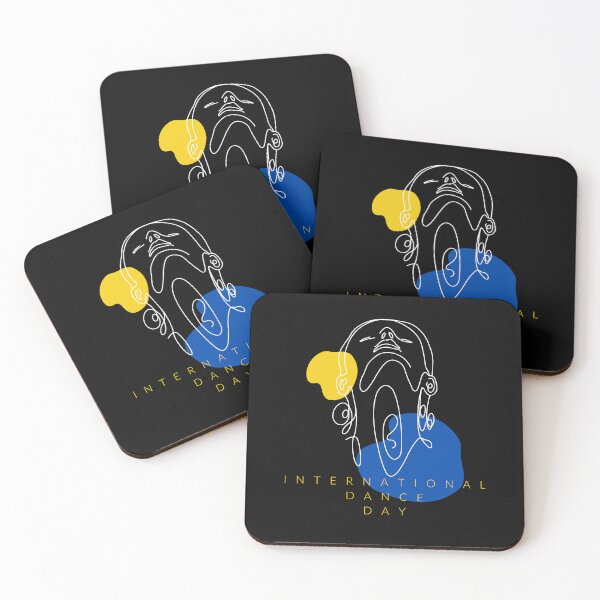 Item preview, International dance day design for the celebration of Dance on 29th of April blue end yellow designed and sold by M-Infinite.