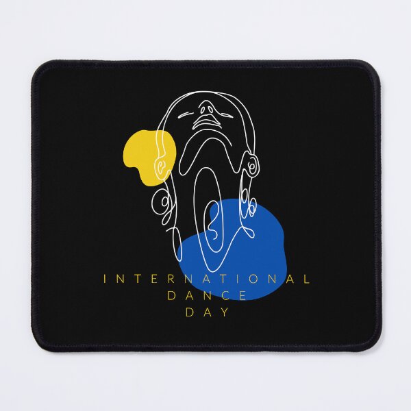 Item preview, International dance day design for the celebration of Dance on 29th of April blue end yellow designed and sold by M-Infinite.