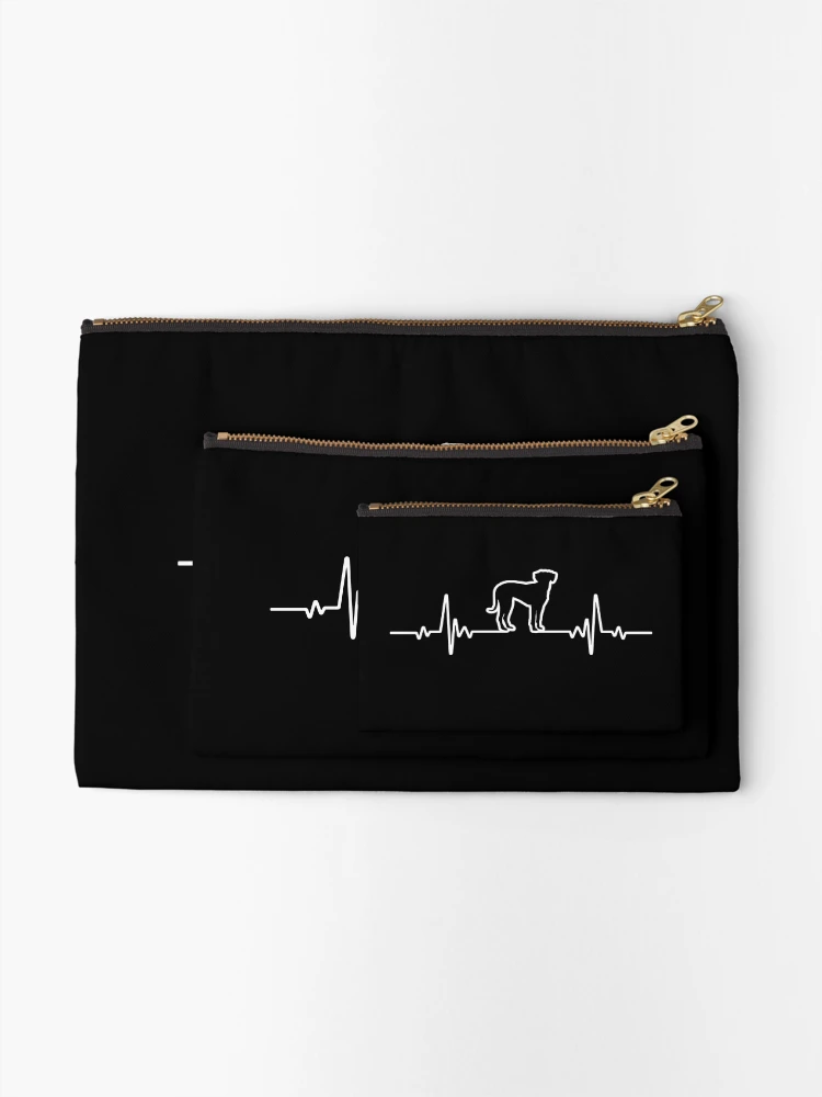 Thumbnail 2 of 4, Zipper Pouch, Minimalist Heartbeat Rhodesian Ridgeback designed and sold by More Cute Dogs.