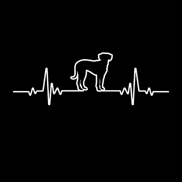 Artwork thumbnail, Minimalist Heartbeat Rhodesian Ridgeback by More Cute Dogs