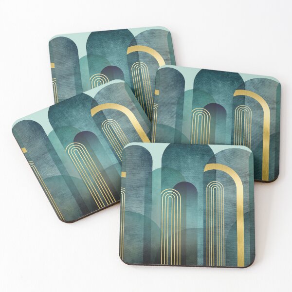 Item preview, Teal Textured Arches designed and sold by UrbanEpiphany.