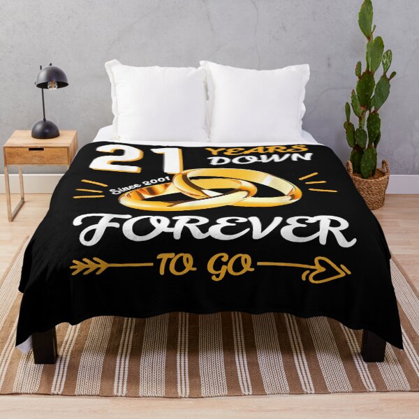 Item preview, Married Couple 21 Years Down Ring Forever To Go Since 2001 T-Shirt designed and sold by zemelshkas.