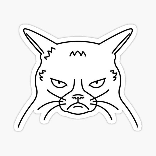 Angry Face Meme Sticker for Sale by the-al-foil