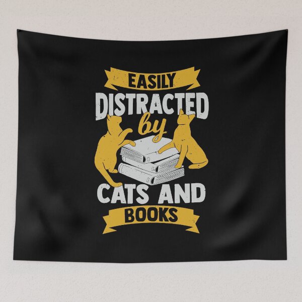Item preview, Easily Distracted By Cats And Books designed and sold by Marcid95.
