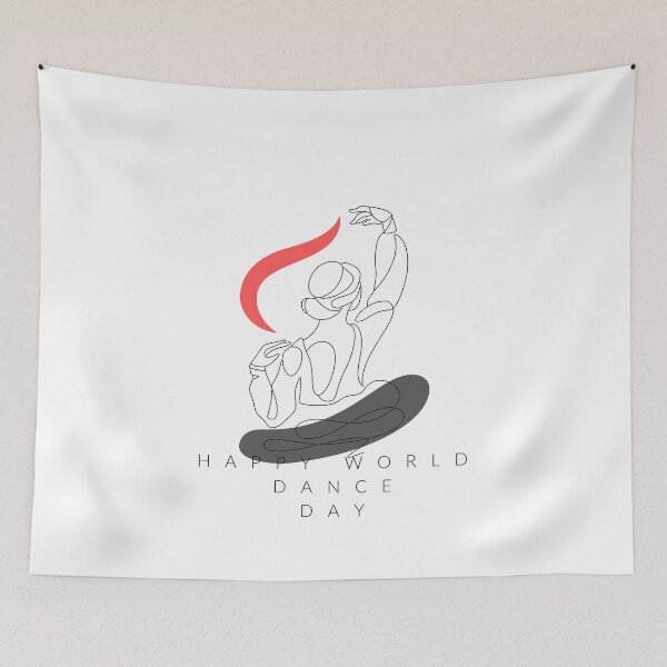Item preview, Happy world dance day ballerina line art design  designed and sold by M-Infinite.