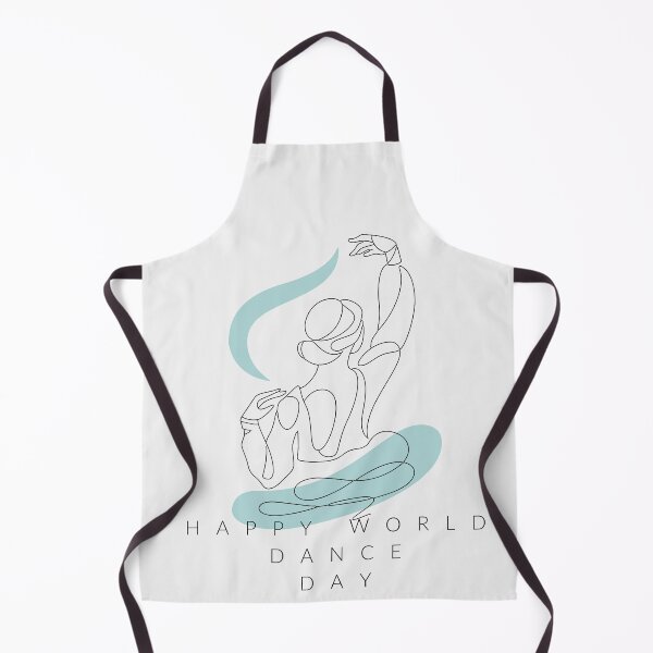 Item preview, Happy world dance day ballerina line art design blue shapes designed and sold by M-Infinite.