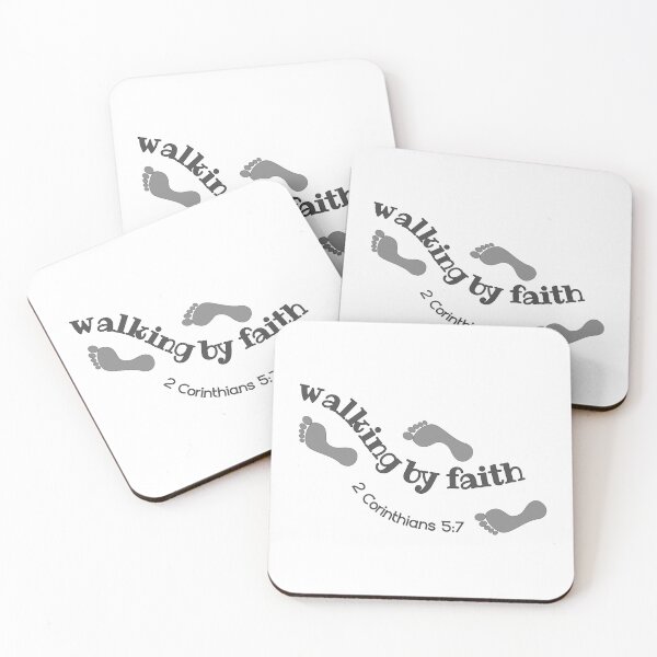 Item preview, Christian Bible Verse - Walking by Faith - 2 Corinthians 5 verse 7 designed and sold by simplydesignart.