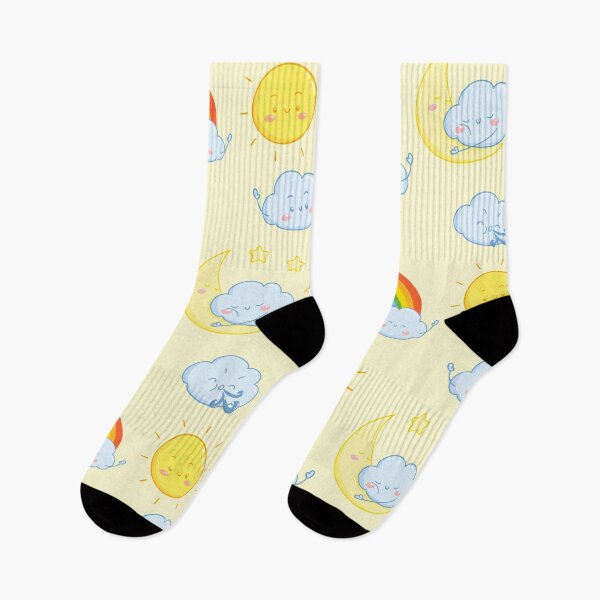 Item preview, Cute Kawaii Nube, Sol, Luna, Estrellas y Patrón de Arco Iris designed and sold by NicoletaDesigns.