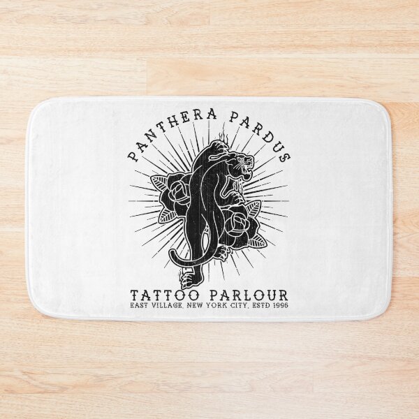 Item preview, Panthera Pardus, Old School Panther and Roses Tattoo Studio in New York designed and sold by Proverbial Wisdom Design.