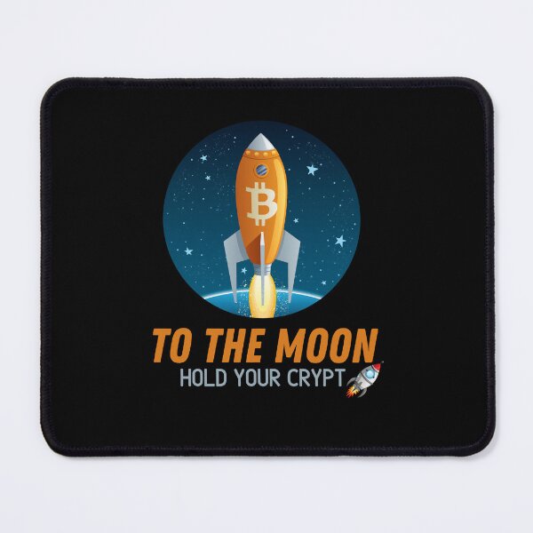 Item preview, To the moon hold your crypto Bitcoin rocket designed and sold by WaguinhoTex.